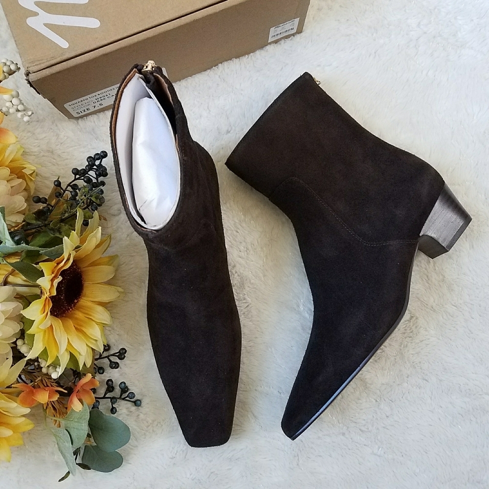MADEWELL The Lexie Ankle Boots in Dark Carob